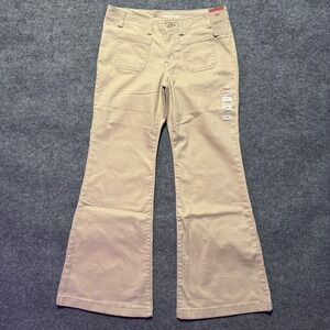 Levis‎ Superlow Flare Jeans Low Rise Slim Fit Beige Women's Size 31x32